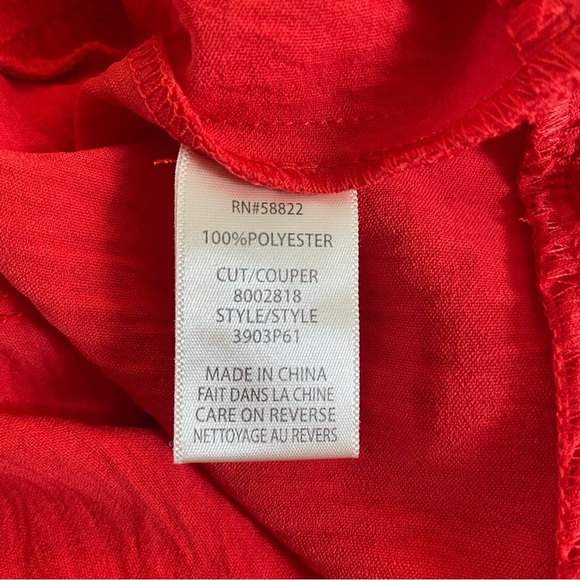 Max Studio London Red Sleeveless Faux Wrap Maxi Dress - 20898 - Picture 8 of 9